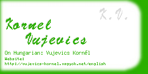kornel vujevics business card